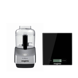 Magimix Le Micro Mini Chopper + Digital Kitchen Scales Bundle